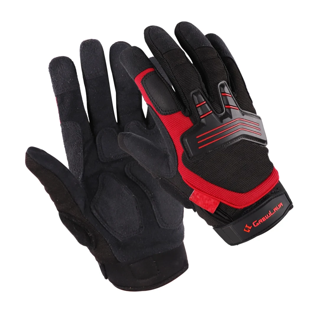 Impact Protection Mechanical Gloves Hard-Wearing Cut Resistant Industrial Safety Motorcycling Riding Gloves with TPR