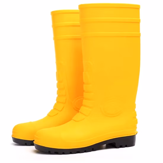 Rubber Boots Safety Rain Boots with Steel Toe and Steel Sole in Guangzhou