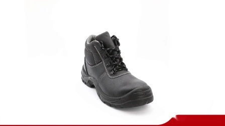 Sapatos de segurança de couro genuíno de corte alto sapatos de trabalho