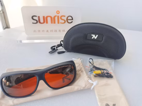 Óculos de proteção ocular a laser 532nm e 1064nm para Q-Switched, óculos de segurança 200-540nm e 900-1100nm com armação 33