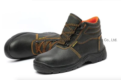 Sapatos de segurança de couro genuíno com biqueira de aço